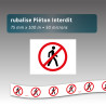 Rubalise plastique interdit au piéton 75mm*100m